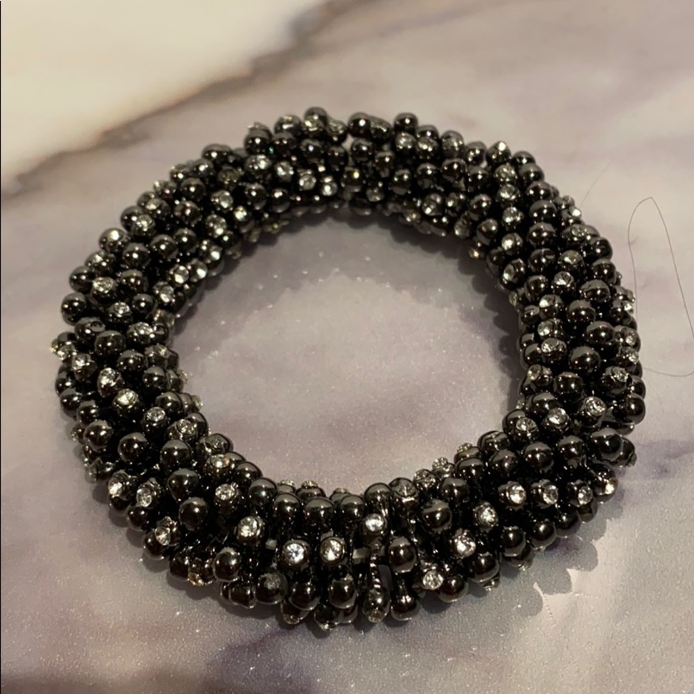 🆕Gun metal/Crystals Bracelet...NEW!!! Stretchy